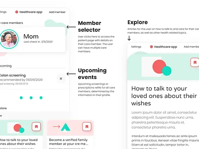 Healthcare app homepage detail case study design health healthcare minimal ui ux wellness