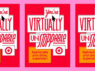 🎯02 branding browser bullseye digital lettering target typography virtual virtual card window