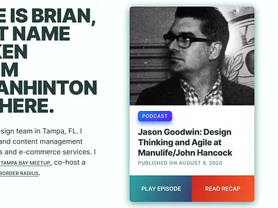 Final Shots of Personal Site design personal site podcast website