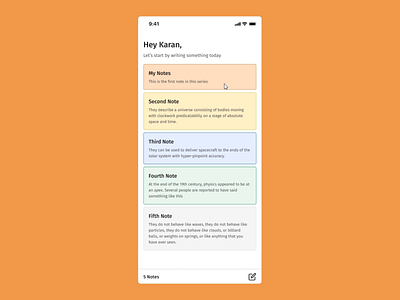 Notes App Interaction in Figma after effects animation draganimation figma figmadesign notes smartanimate ui design