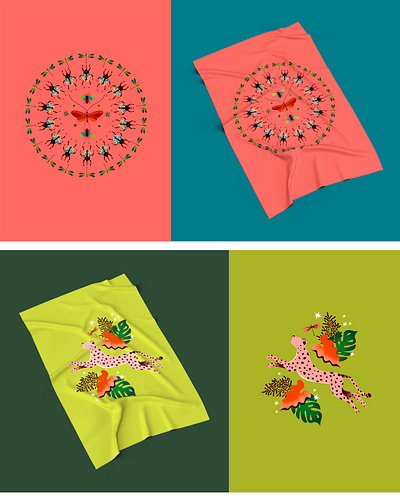 Tropical Dream animal illustration color palette design editorial fashion design fashion illustration illustration illustrator insects surface design tropical leaves