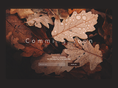 Comming Soon Page 048 comming soon daily 100 challenge dailyui dailyuichallenge minimal ui web web design