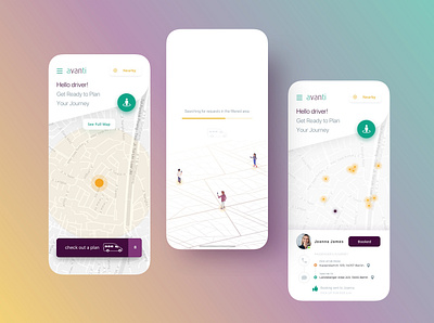 Avanti - shuttle service concept design product design ui