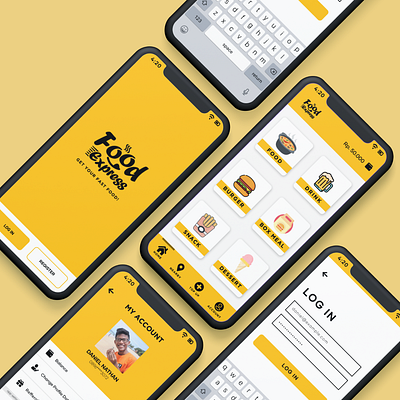 FoodExpress Mobile App Design app design mobile ui ui ux