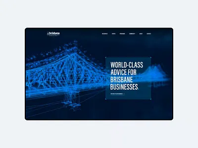 Brisbane Story Bridge Hero Concept after effects cinema 4d figma web