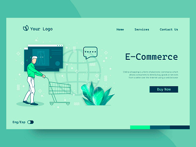 Shopping online landing page design flat illustration landing landing page mobile online shop online shopping shopping ui ux vector web