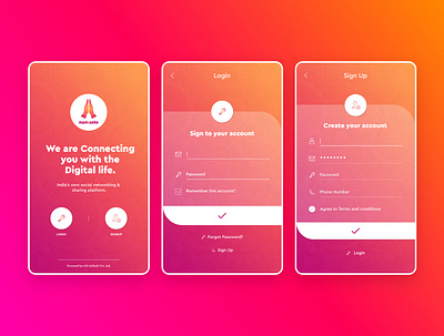 Namaste - UI/UX Design 2020, All New Indian Social App - animation app branding design illustration indianapp logo namaste ui ux