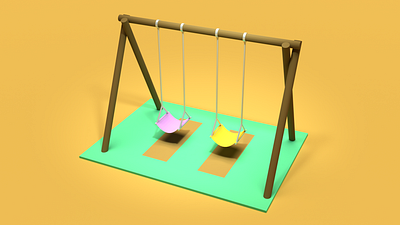 Asset Forge Daily build: Swing 3d art asset forge blender3d illustration low poly render swing