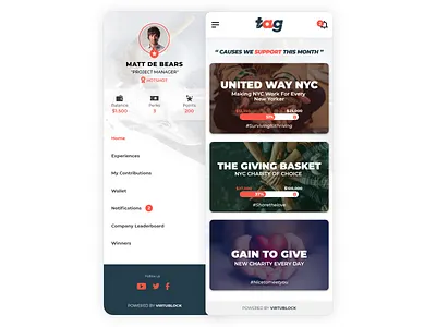 Crowdfunding App UI landing app corporates crowdfunding donation experience fundraising gamification landing profile design ui ux