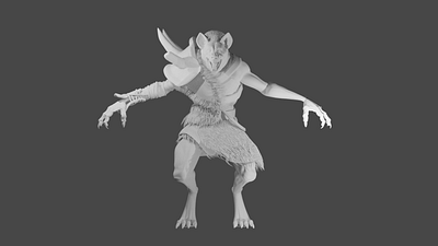 gnoll 3d artist alien aliens blender character design full illustration logo sculpt speed sketch