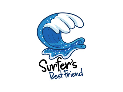 Surfer's Best Friend beach cartoon design fun funny illustration merch design sea shirt design summertime surfers surfing wave