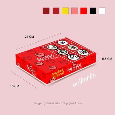 Mockup food boxes serabi mini branding design design mockup flat food boxes illustration mockup vector