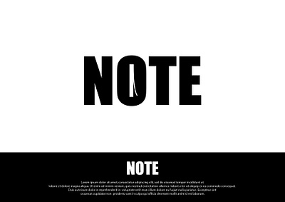 NOTE Logo app artline branding icon logo minimal minimalism