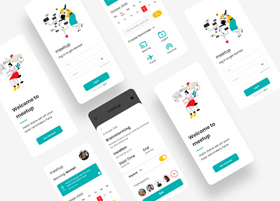 Meetup app design app branding design interaction design interface minimal mobile app typography ui ux
