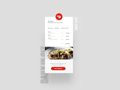 Daily UI 017 door dash food payment receipt tacos