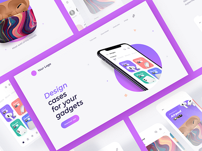 Gadgets Website Design airpod branding design cases gadgets gadgets web gadgets website design illustration iphonex mobile cases typography ui ui ux design ux website website design