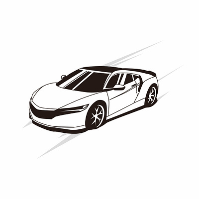 sportcar silhouette illustration black color vector auto automobile automotive car design drive engine garage illustration motor race speed sport sportcar symbol technology transport transportation vector vehicle