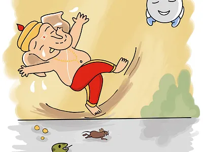 Lord Ganesha and the Moon folklore ganesha mythology