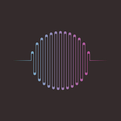 music sound wave circle shape with purple and blue gradient abstract audio background black curve design digital electronic element equalizer illustration line music sound technology vector voice volume wave waveform