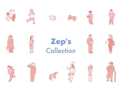 Collection design illustration people