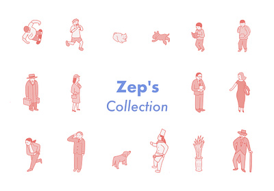 Collection design illustration people