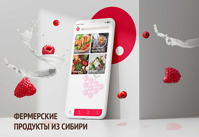 Фермерский магазин Калина-Малина/Концепция приложения design mobile mobile ui productdesign ui ui ux uidesign web webdesign website concept веб дизайн