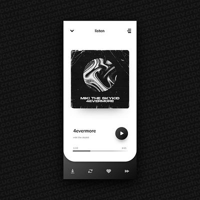 Music Player app dailyui design illustrator ui ux vector web