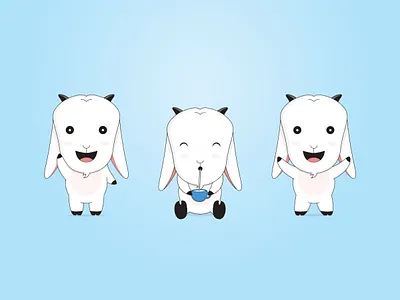 mascot product goozy milk art branding character clean cute design designer goats goozy happy illustration mascot milk packaging product ui vector white