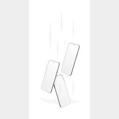 three smartphone fall from above white plain color vector background blank business cellphone communication design device digital display gadget isolated mobile mockup phone screen smart smartphone technology telephone white