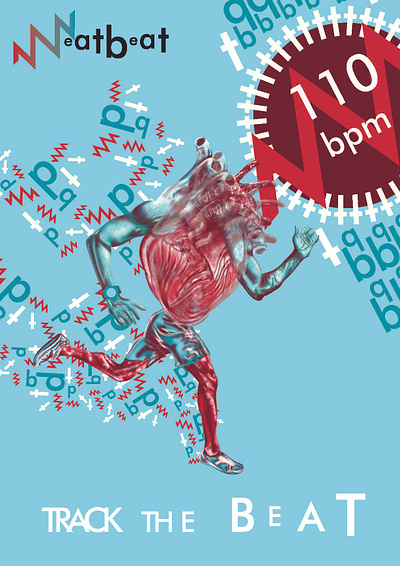 Neatbeat (college project brand adverts) appbrand healthadverts healthbrand heart heartbrand heartmonitor heartrate makingheartmove trackinapp