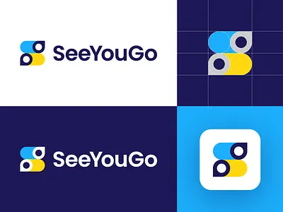 SeeYouGo - Logo Design Concept app icon brand identity branding branding agency clean corporate design destination identity identity branding identity design logo logo design logo designer logo grid logotype pin travel organisation s letter logo smart logo symbol