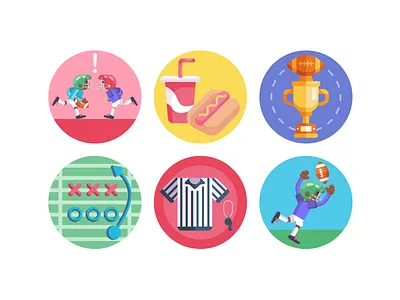American football Icons american football coloured icons flat icons icon icons icons pack sports icon vector vectors