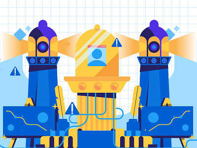 Data Security art explainer flat illustration motiongraphic person security style ui vector