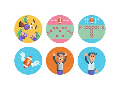 American football Icons american football coloured icons flat icons icon icons icons pack sports sportslogo sportswear vector vectors