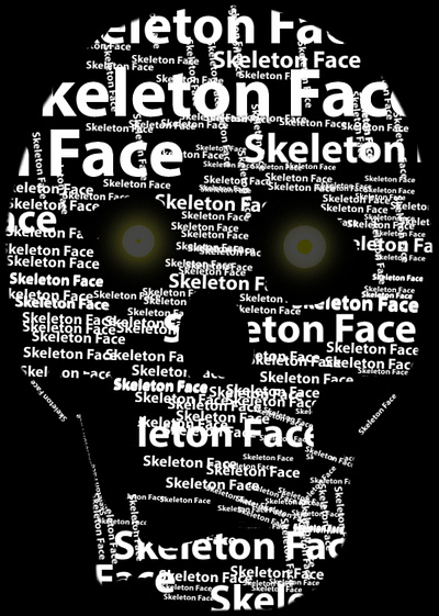 Skeleton Face design photoshop