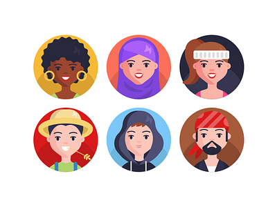 Avatar Icons avatar avatar design avatar icons avatars coloured icons flat icons icon icons icons pack vector vectors