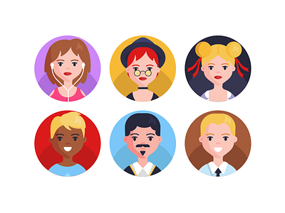 Avatar Icons avatar avatar design avatar icons avatars coloured icons flat icons icon icons icons pack vector vectors