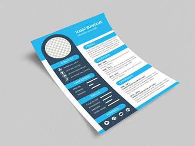 CV RESUME DESIGN TEMPLATE cv design cv resume cv resume template cv template resume resume clean resume design resume template