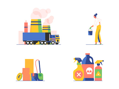 Illustrations cleaning product cleaning cleaning logo green ilustration ilustration design vector