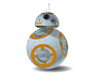 Vector spherical robot in futuristic style 2d 2d art 2d illustration futuristic robot spherical style vector vector art vector illustration