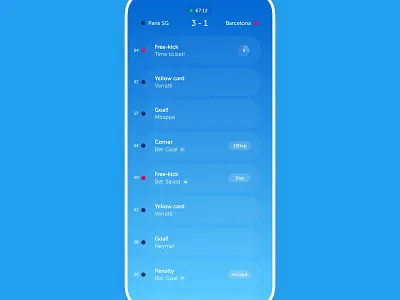 Live Timeline - Ranking app app app design bet football mobile product design timeline ui ux