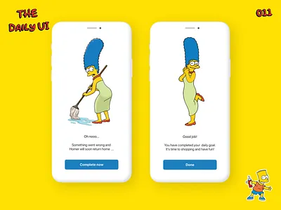 DailyUI_011_Flash Message cartoon cartoon character cartoons daily daily 011 daily 100 daily 100 challenge daily challange daily ui daily ui challenge daily ui design challenge daily011 dailyui dailyuichallenge flash message interface simpsons ui ux