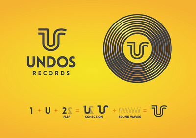 Undos brand design logo logo design logotype music recording vector waves