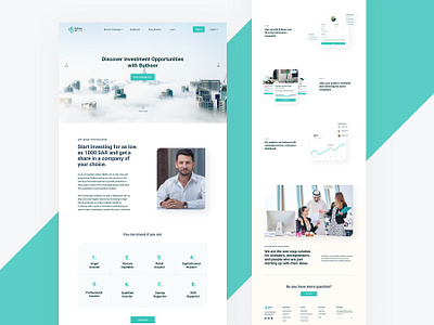 Buthoor Crowdfunding Platform art direction clean corporate creative crowdfunding design gulf home page interface investing landing page minimal platform startup typography ui ui design ux web design website