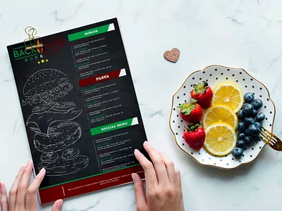 Vintage Burger Creative Menu Design design menu