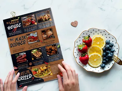 Western Grill Menu Design menu menu design