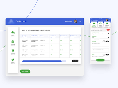 Dashboard for University Management adobe interface landingpage responsive website website design xd