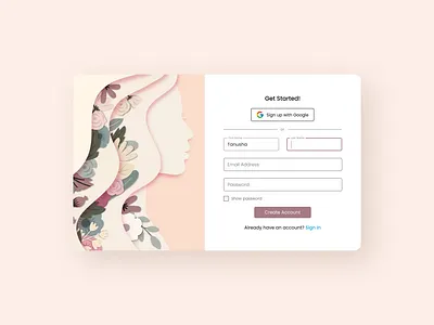 Daily UI 082 Form daily ui daily ui 082 figma design form design form ui material ui paper cut sign up form sign up page text field ui ux web design