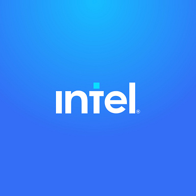 Intel Logo Redesign branding design flat icon logo minimal vector