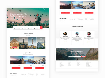 Travel Agency Landing Page clean design desktop homepage landingpage travel travel agency ui ux web web design